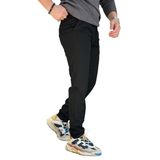 Erkek Beli Düğmeli Dar Paça Jogger Pantolon Siyah Edw224