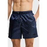 Erkek Beli Lastikli Bağlamalı Kısa Boy Mavi Deniz Şortu 50561181-413