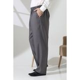 Erkek Beli Lastikli Cepli Hac Umre Kumaş Şalvar Pantolon - Açık Gri (ISR)