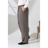 Erkek Beli Lastikli Cepli Hac Umre Kumaş Şalvar Pantolon - Toprak(Isr) - Toprak Rengi - XL
