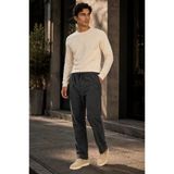 Erkek Beli Lastikli Dokulu Kumaş Regular Fit Günlük Mevsimlik Pantolon