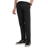 Erkek Beli Lastikli İp Bağlamalı Regular Fit Siyah Eşofman Altı CR652DG7ZP-BLACK