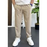 Erkek Beli Lastikli Jogger Pantolon Bej EDW354 - M