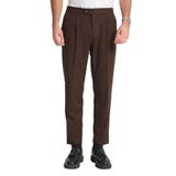 Erkek Beli Lastikli Kalın Kaşe Görünümlü Casual pantolon Kahverengi 52