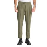Erkek Beli Lastikli Kalın Kaşe Görünümlü Casual pantolon Yeşil 54