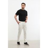 Erkek Beli Lastikli Likralı Pantolon - 32 - --Beyaz