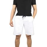 Erkek Beli Lastikli Logolu Regular Fit Pamuklu Beyaz Şort 25411850-010
