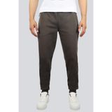 Erkek Beli ve Paçası Lastikli Regular Fit Pamuklu Kahverengi Eşofman Altı 7M000097 AF12116-U6139