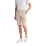 Erkek Bermuda Fit Kargo Şort BEJ