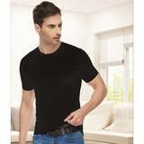 Erkek Beyaz 4'lü Penye Elestan Sıfır Yaka Yarım Kollu Fanila 1301 - XL - Siyah