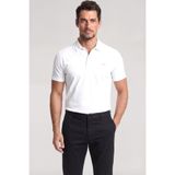 Erkek Beyaz-Altın Polo Yaka T-Shirt 26411229-10E