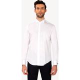 Erkek Beyaz Ata Yaka Slim Fit Gömlek - 2XL