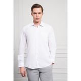 Erkek Beyaz Basic Regular Fit Sert Yaka Cepli Gömlek - 2XL