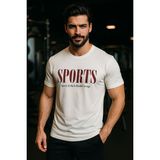 Erkek Beyaz Basic T-Shirt Basıkılı Slim Fit Rahat Kalıp %100 Pamuk Tişört - 0 Siyah