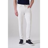 Erkek Beyaz Denim 5 Cep Slim Fit Jean Pantolon
