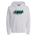 Erkek Beyaz Melanj Sweatshirt JACK&JONES ORIGINALS