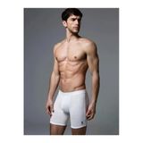 Erkek Beyaz Modal Esnek Uzun Boxer 80052