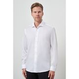 Erkek Beyaz Pamuk Trend Slim Fit Dar Kesim Non Iron Gömlek - XL