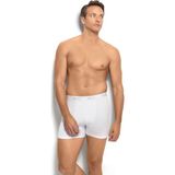 Erkek Beyaz Pamuklu Likralı Boxer 156 - S
