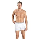 Erkek Beyaz Pamuklu Likralı Boxer 156