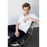Erkek Beyaz Polo Yaka T-shirt - 3XL