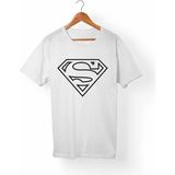 Erkek Beyaz Superman Tişört