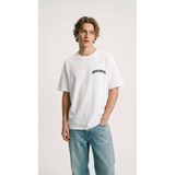 Erkek Beyaz Urban Archives Sırt Baskılı Premium Oversize Tişört