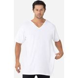 Erkek Beyaz V Yaka Kısa Kollu Büyük Beden Basic Tişört %100 Pamuklu Penye - 2XL