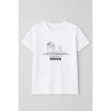 Erkek Bisiklet Yaka %100 Pamuk Didim Baskılı Kısa Kollu T-Shirt - Beyaz