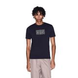 Erkek Bisiklet Yaka AX Baskı Desen Kısa Kol Regular Fit Lacivert T-Shirt XM002784 AF10356-UB101