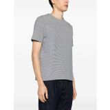 Erkek Bisiklet Yaka Çizgili Kısa Kol Siyah-Beyaz T-Shirt 3D1T7Q 1J6BZ-F725