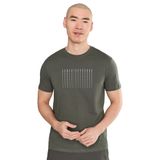 Erkek Bisiklet Yaka Kısa Kol Önü Baskı Desen Regular Fit Gri T-Shirt XM002519 AF10334-U8144