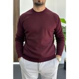 Erkek Bisiklet Yaka Normal Kalıp Kazak Bordo EDW410