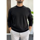 Erkek Bisiklet Yaka Normal Kalıp Kazak Siyah EDW410 - 2XL