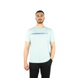 Erkek Bisiklet Yaka Paul Shark Gölgeli Yazı Desenli Kısa Kollu Su Yeşili T-Shirt 25411039-072