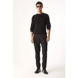 Erkek Bisiklet Yaka Regular Fit Triko Kazak - Siyah SİYAH
