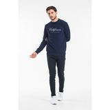 Erkek Bisiklet Yaka Regular Kalıp Ince Californıa Baskılı Sweatshırt SPR24SW125 - Navy - 2XL