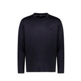 Erkek Bisiklet Yaka Uzun Kol Pamuklu Slim Fit Lacivert-Gümüş T-Shirt 15311611-50F
