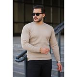 Erkek Bisiklet Yaka Uzun Kollu Taş Triko Kazak - XL