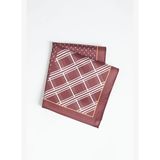 Erkek Bordo-Beyaz Desenli Mendil