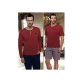 Erkek Bordo Capsella 5'li Damat Çeyiz Pijama Robdöşambır Set 1095 1095cp