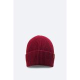 Erkek Bordo Fitilli Örgü Basic Yün Bere B009200