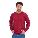 Erkek Bordo Standart Fit Normal Kesim Pamuklu Basic Bisiklet Yaka Sweatshirt MTLCE113-Bordo M