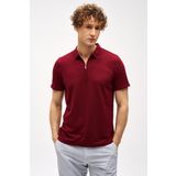 ERKEK BORDO STANDART POLO YAKA FERMUARLI TİŞÖRT