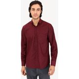 Erkek Bordo Uzun Kol Regular Fit Desenli Gömlek - 3XL