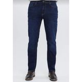 Erkek Boru Paça Likralı Kot Pantolon - Lacivert-002 - 36