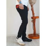 Erkek Boru Paça Likralı Kot Pantolon - Siyah-001 - 32