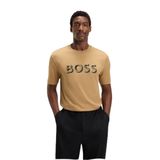 Erkek BOSS Bisiklet Yaka Kısa Kol Pamuklu Siyah T-Shirt 50551902-001
