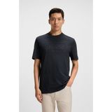 Erkek Boss Yazı Detay Bisiklet Yaka Kısa Kol Pamuklu Lacivert T-Shirt 50543916-404 - XL