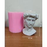 Erkek büst saksı silikon kalıp (15 cm)